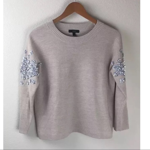 J Crew Floral Embellished Sleeves C482 